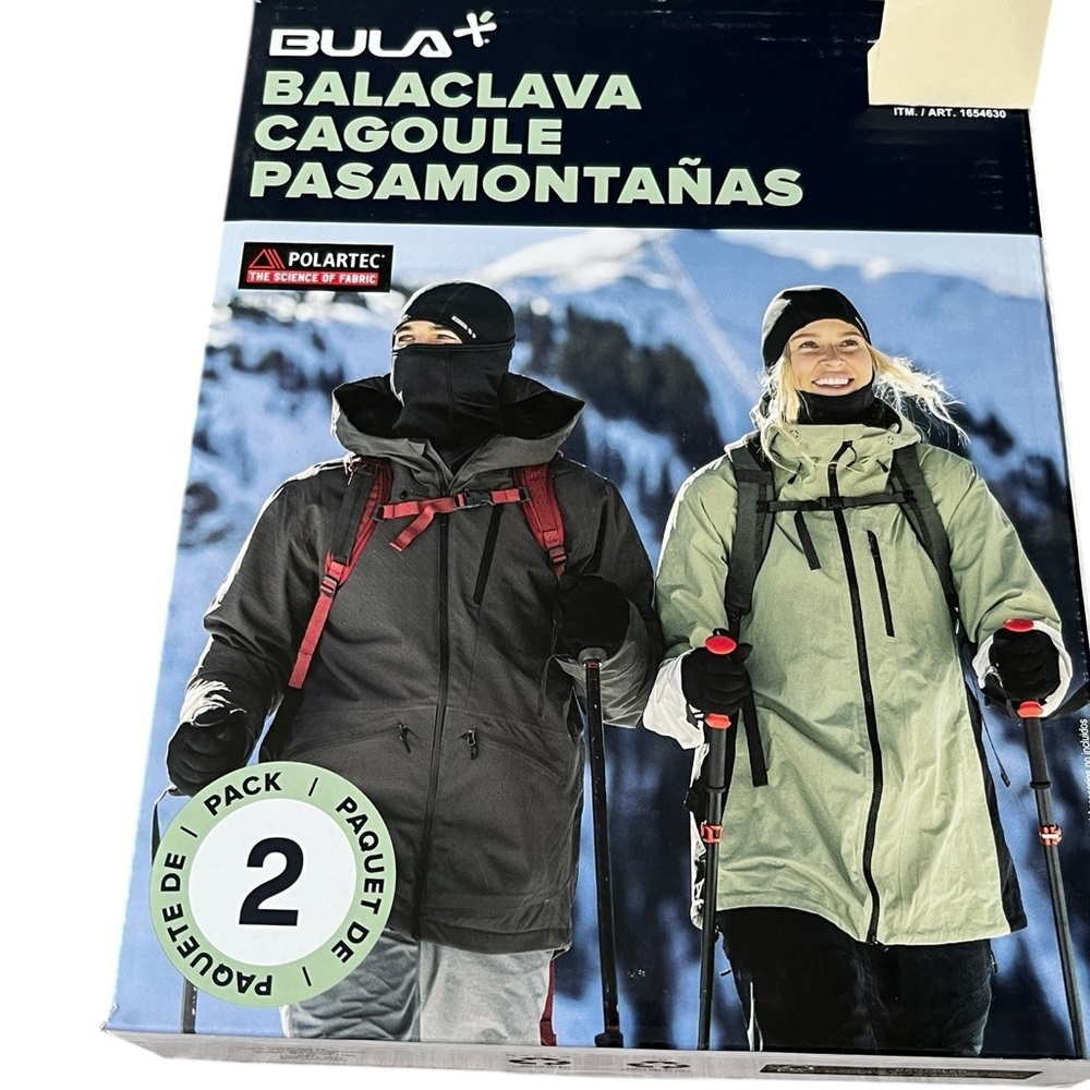 Bula - Unisex Face & Neck Warmer Thermal Pro Balaclava, 2-pack for Winter